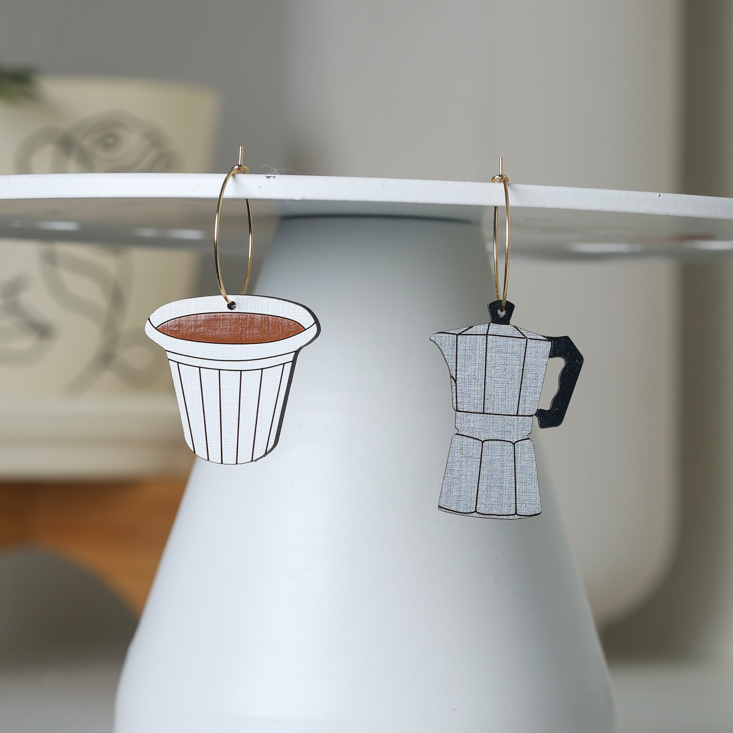 Cafecito Hoop Earrings