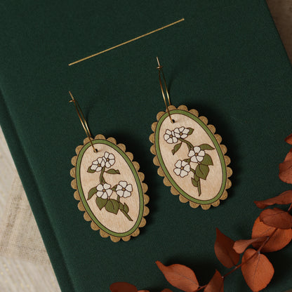 Evelyn Floral Pendant Earrings