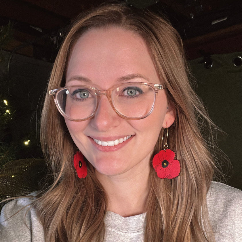 Red Poppy Earrings