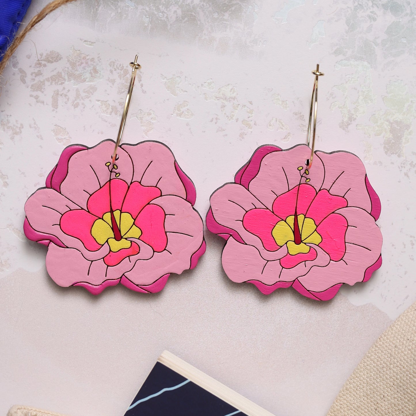 Hibiscus Flower Hoops