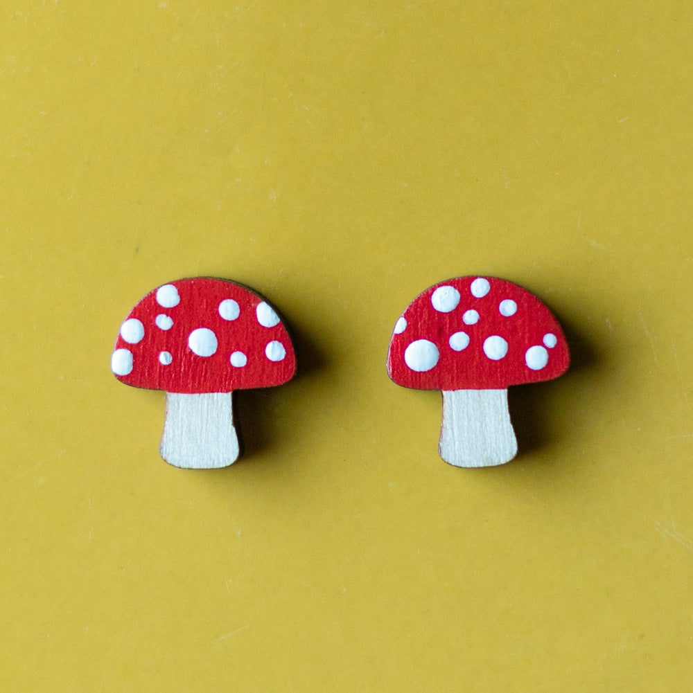 Mushroom Stud Earrings