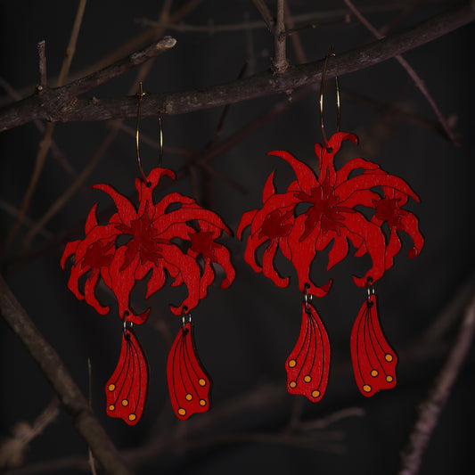 Spider Lily Hoops