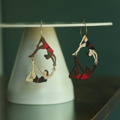 Trapeze Artist Hoops - Black & White