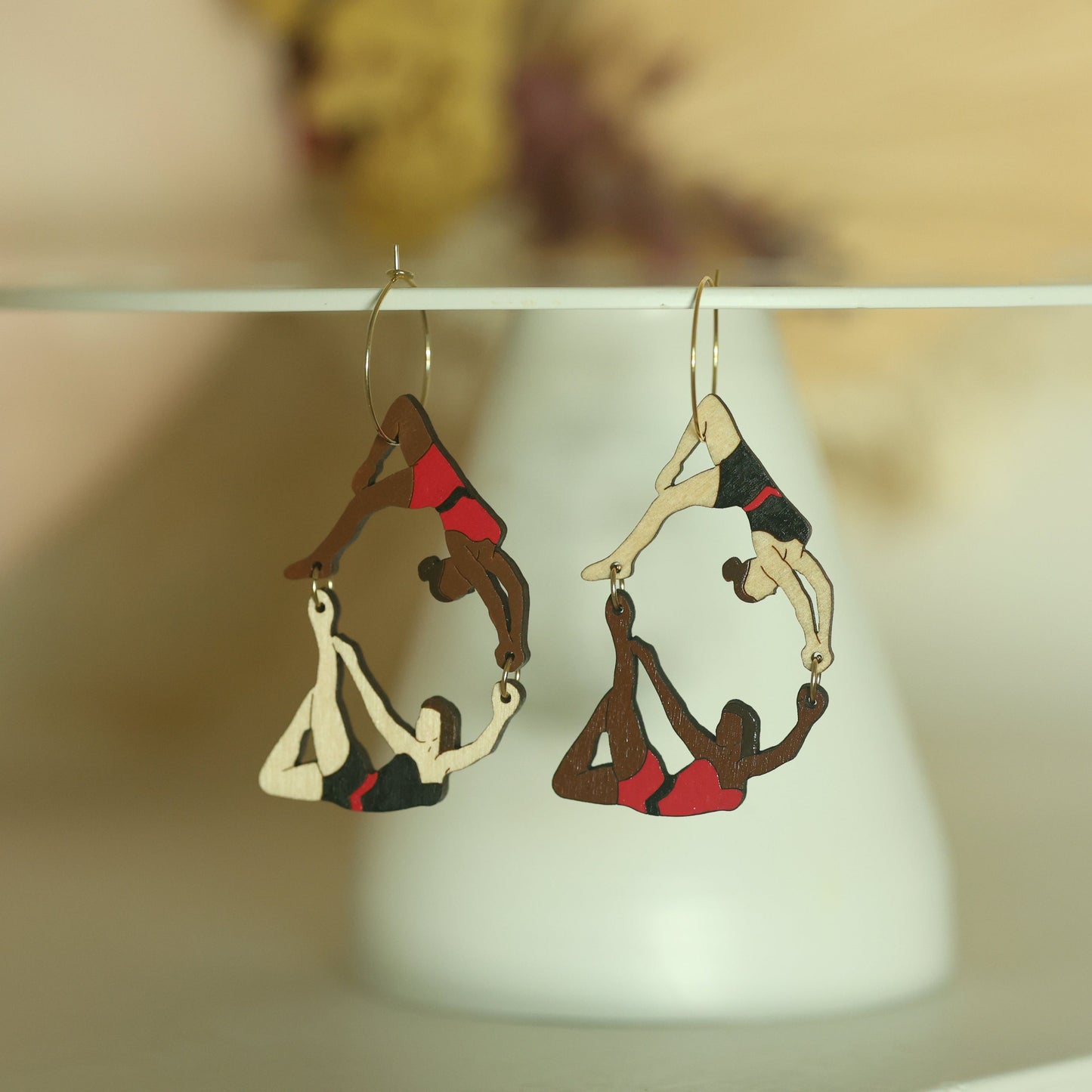 Trapeze Artist Hoops - Black & White