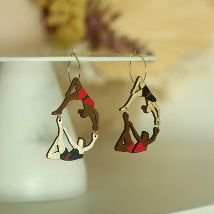 Trapeze Artist Hoops - Black & White