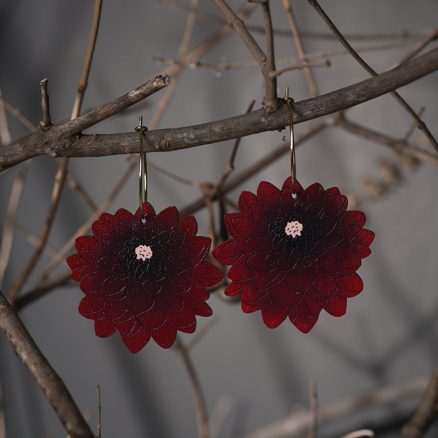 Black Dahlia Hoops