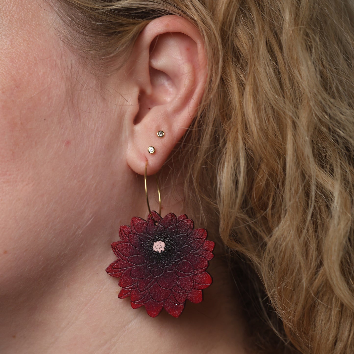 Black Dahlia Hoops