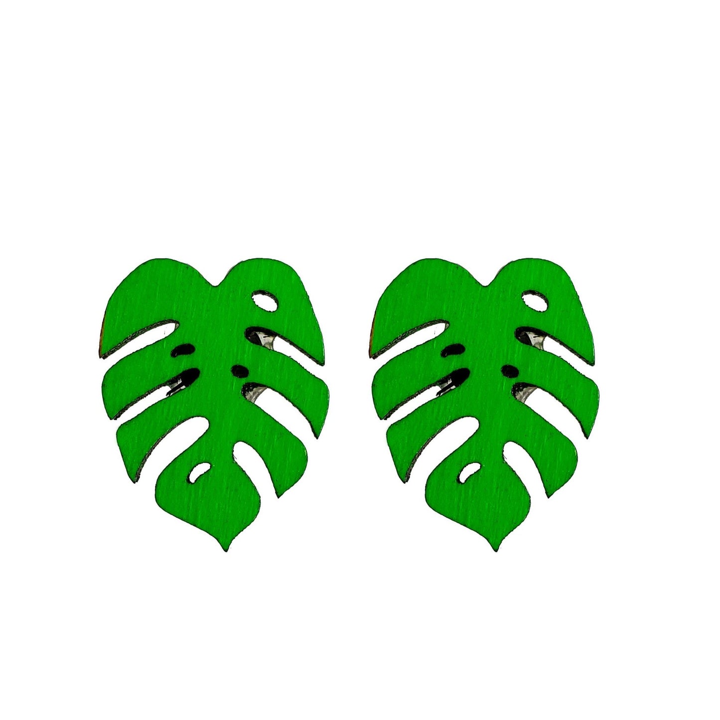 Monstera Stud Earrings - 4 Colors Available