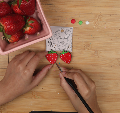 Strawberry Hoop Earrings
