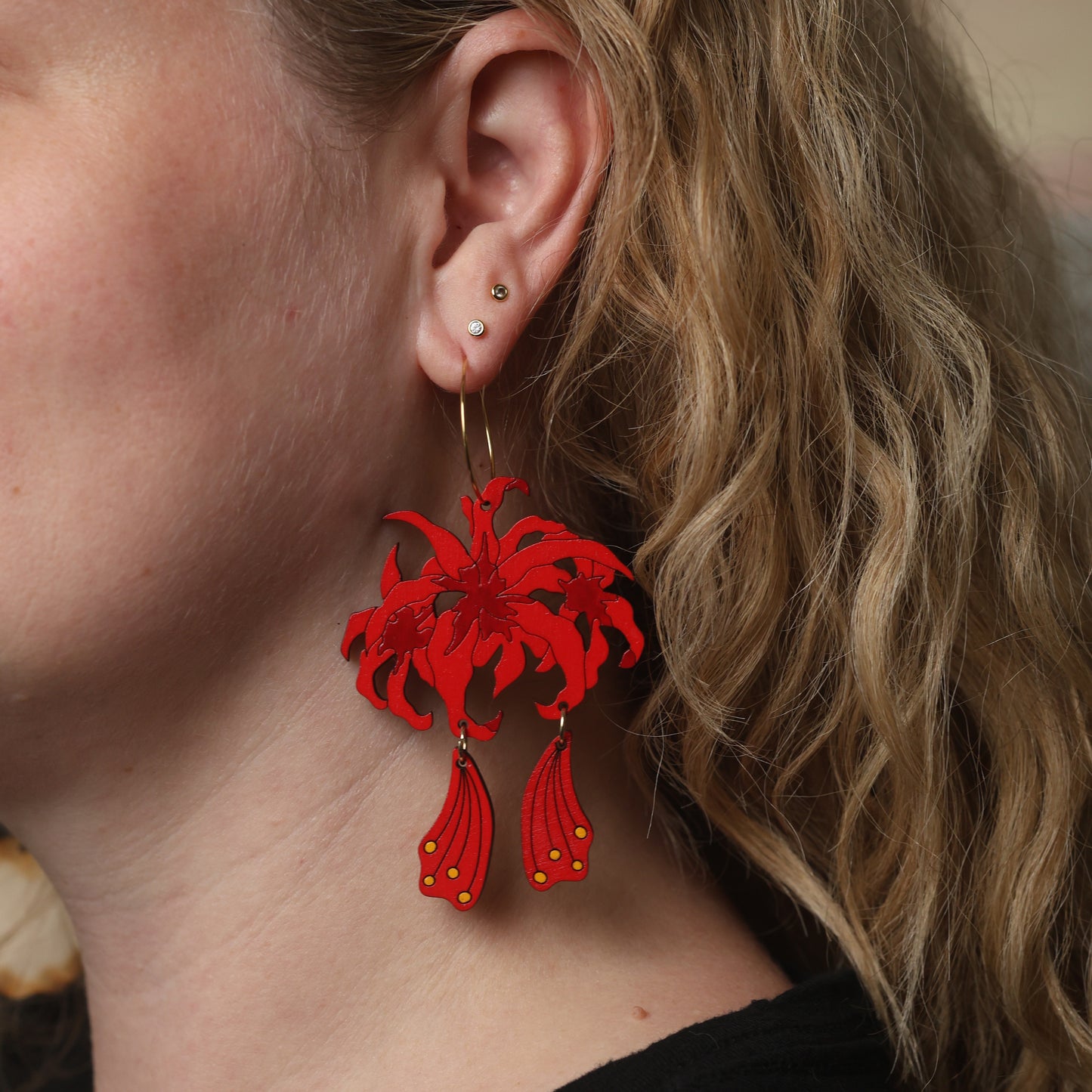 Spider Lily Hoops