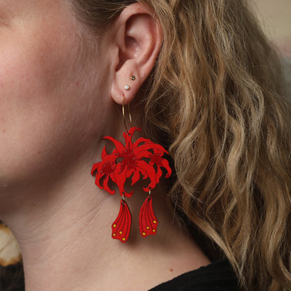 Spider Lily Hoops