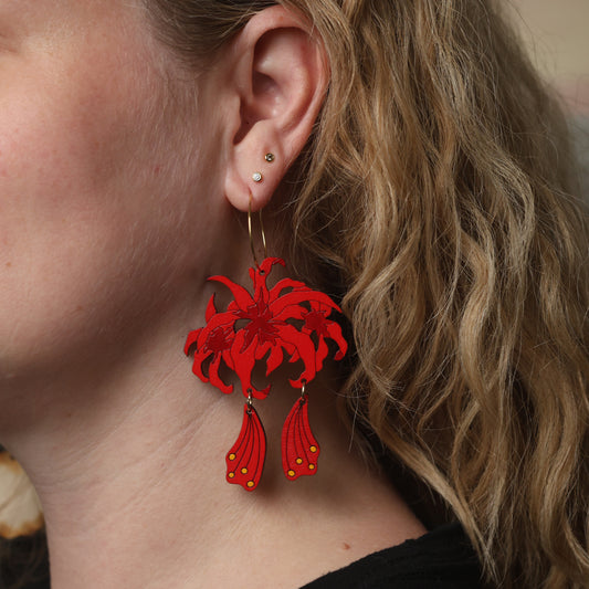 Spider Lily Hoops