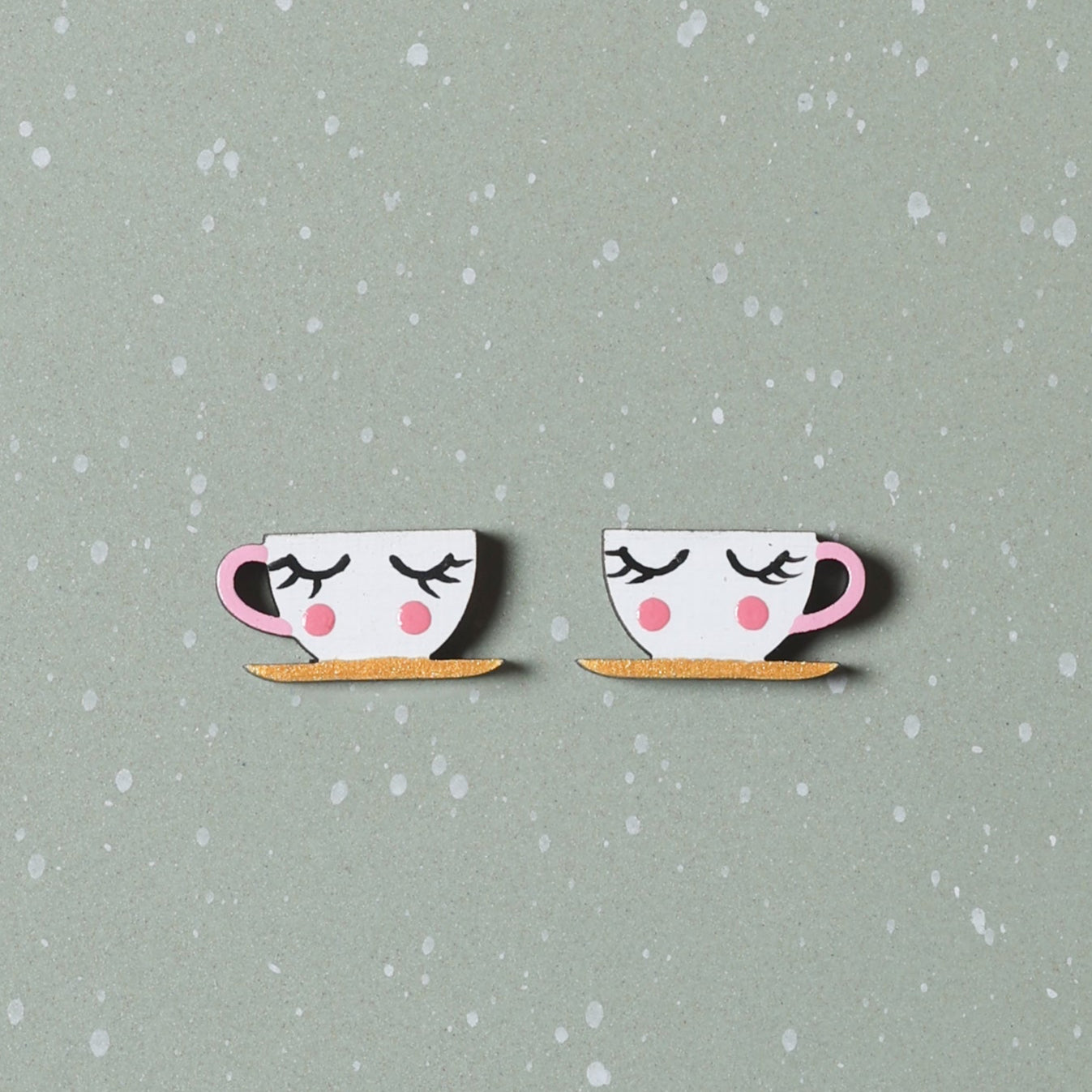 Tea Cup Stud Earrings