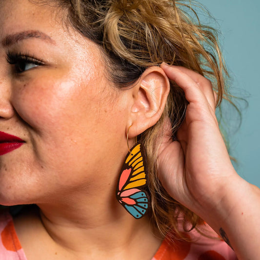 70s Butterfly Hoops