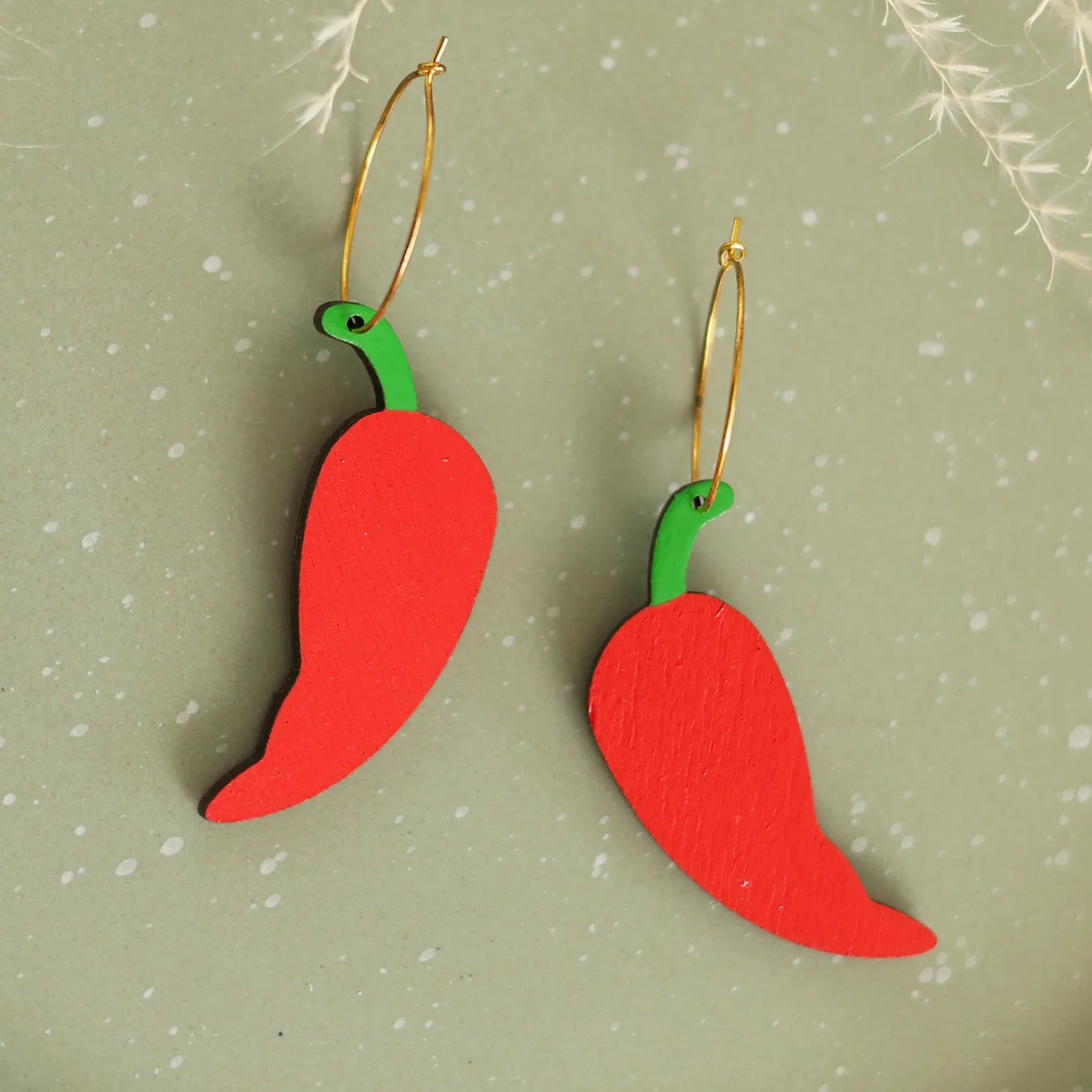 Chili Pepper Hoop Earrings