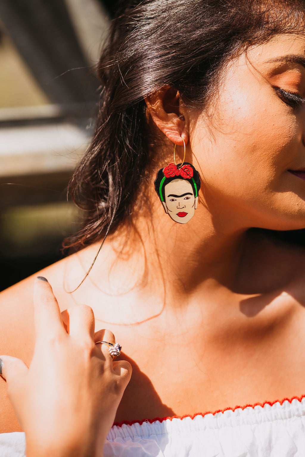Mexican Artist Hoop Earrings