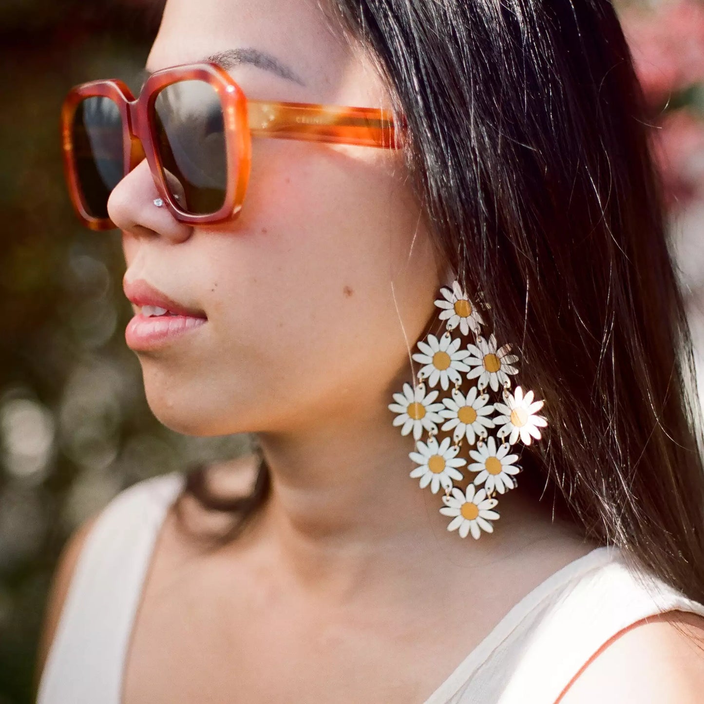 Daisy Chain Statement Earrings