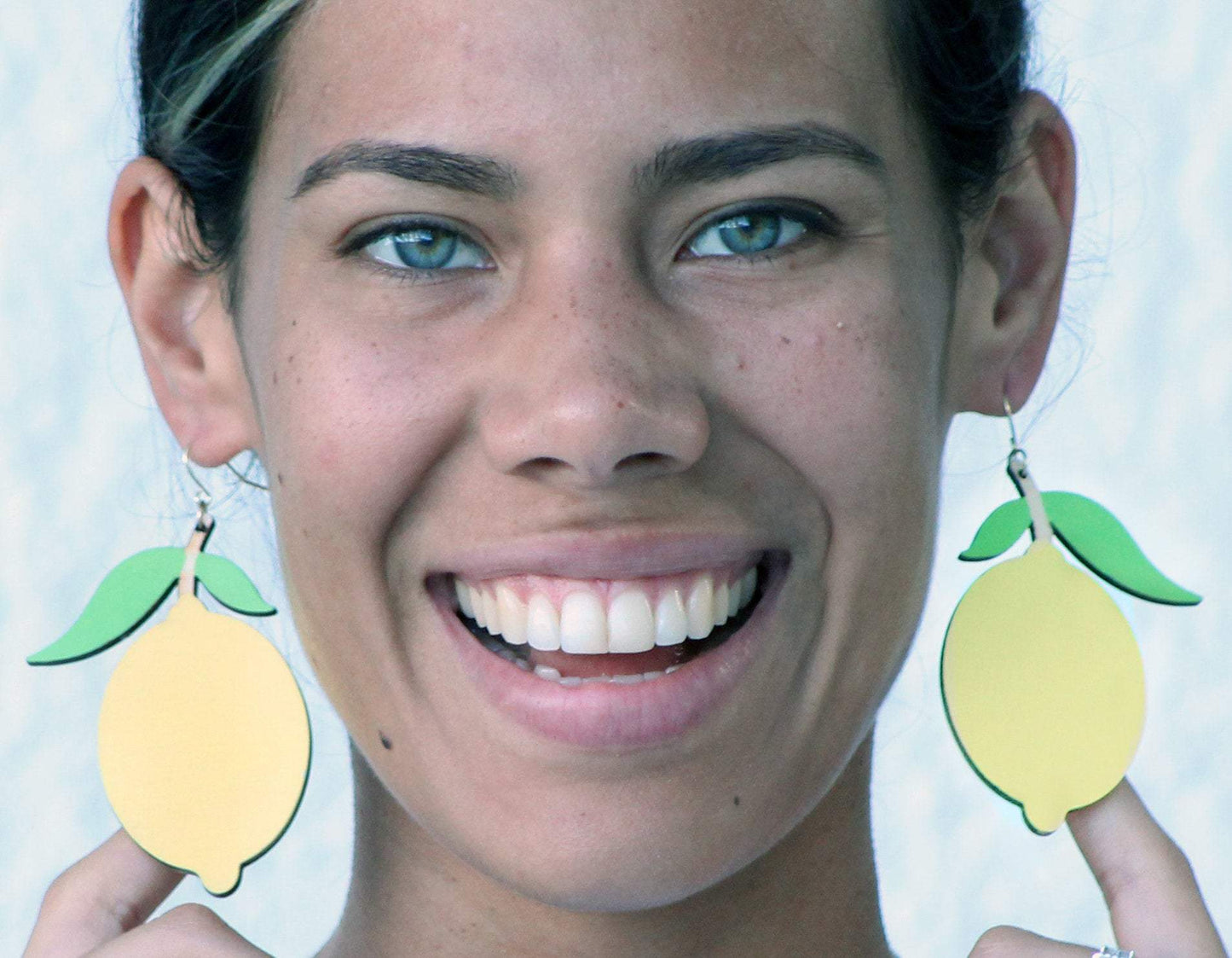 Girl wearing Lemon Earrings