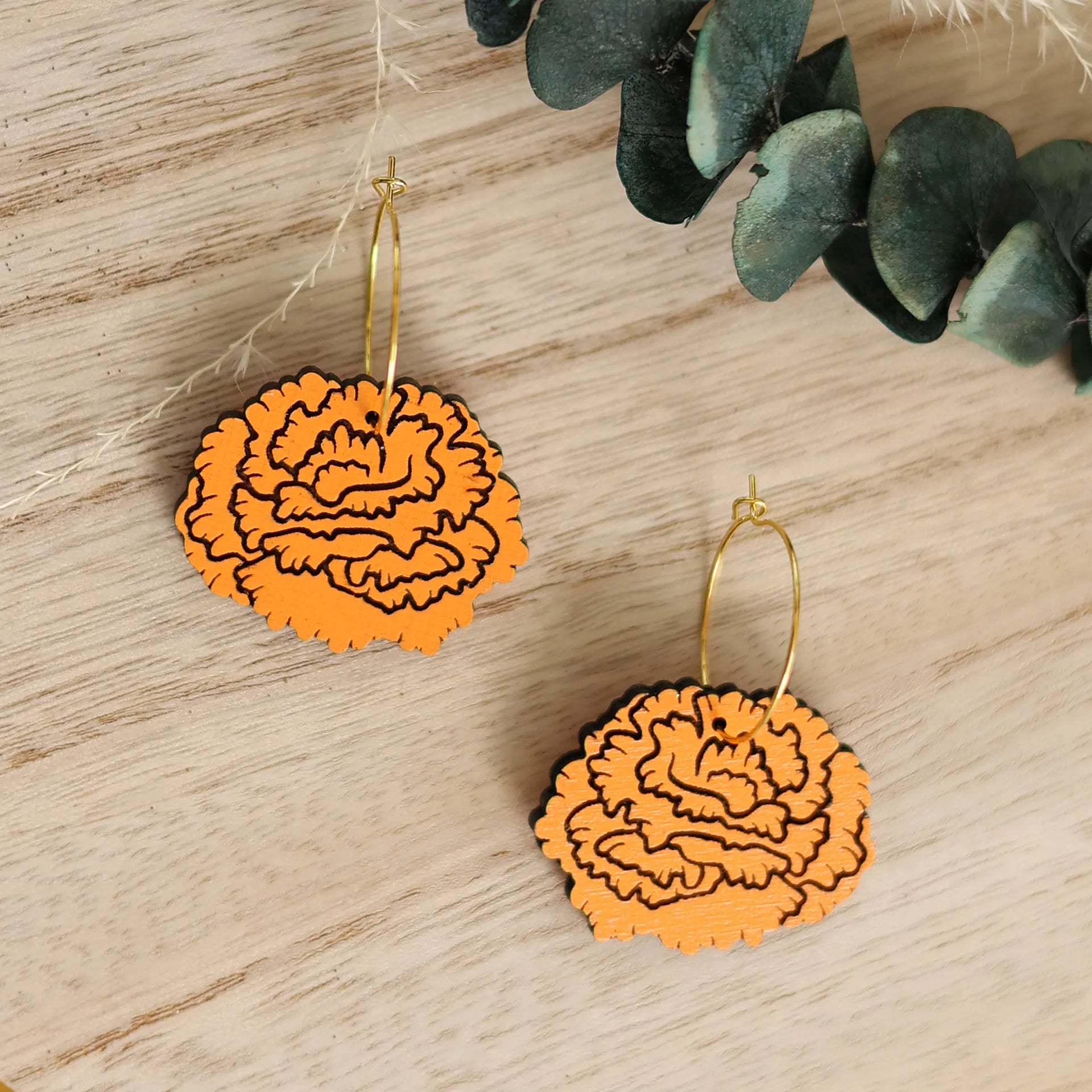 Marigold earrings deals