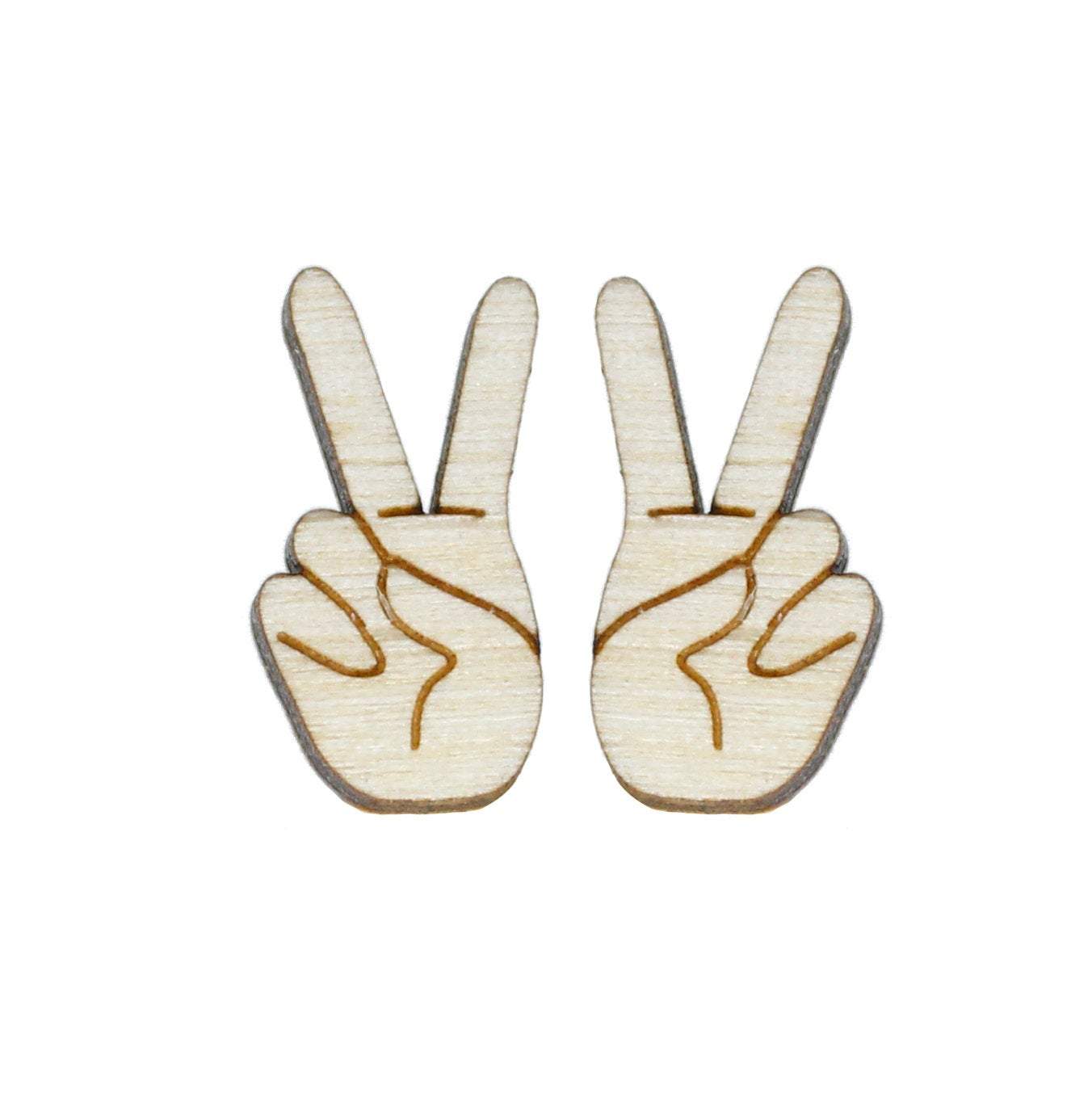 Peace Sign Studs Earrings