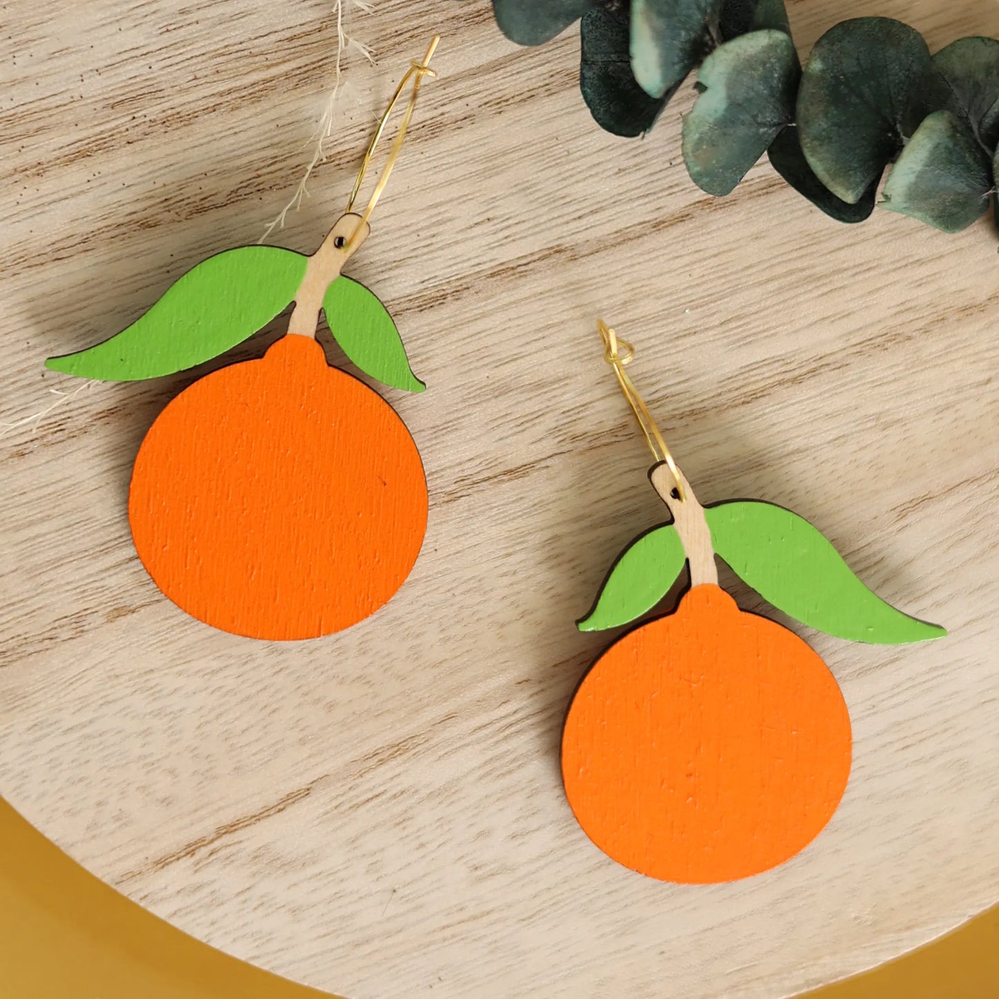 Tangerine Hoop Earrings