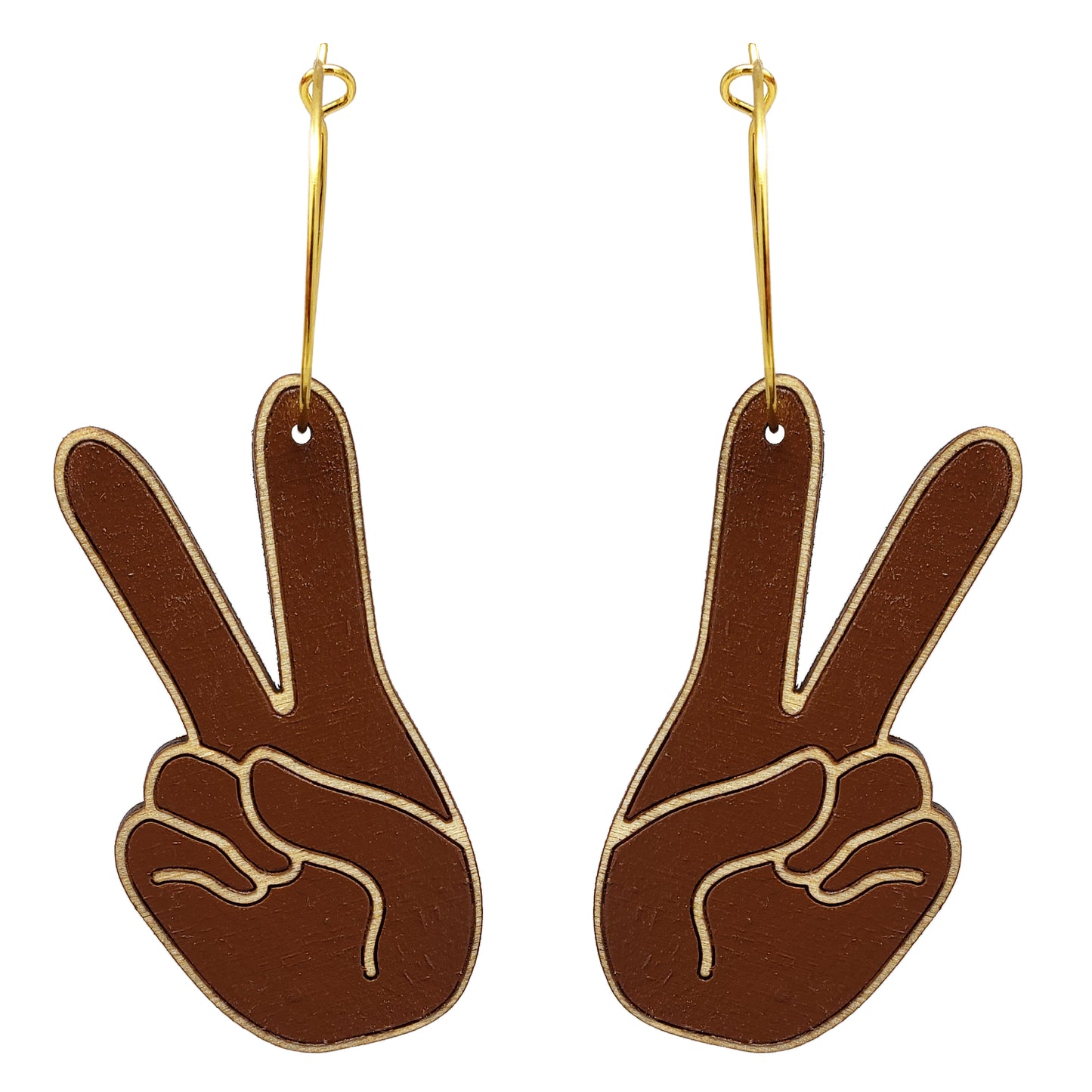 Black Peace Sign Pride Hand Hoops