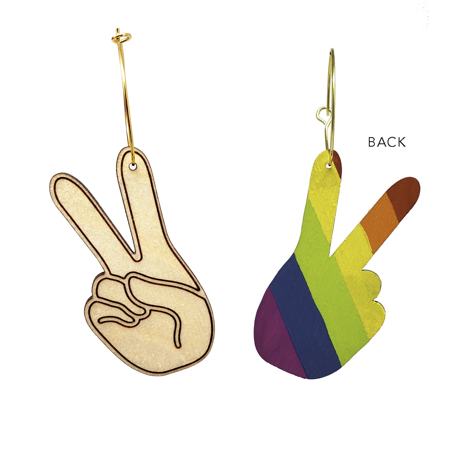 Peace Sign Pride Hand Hoops