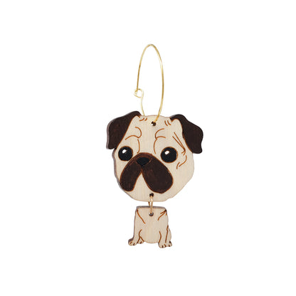 Pug Dog Earring