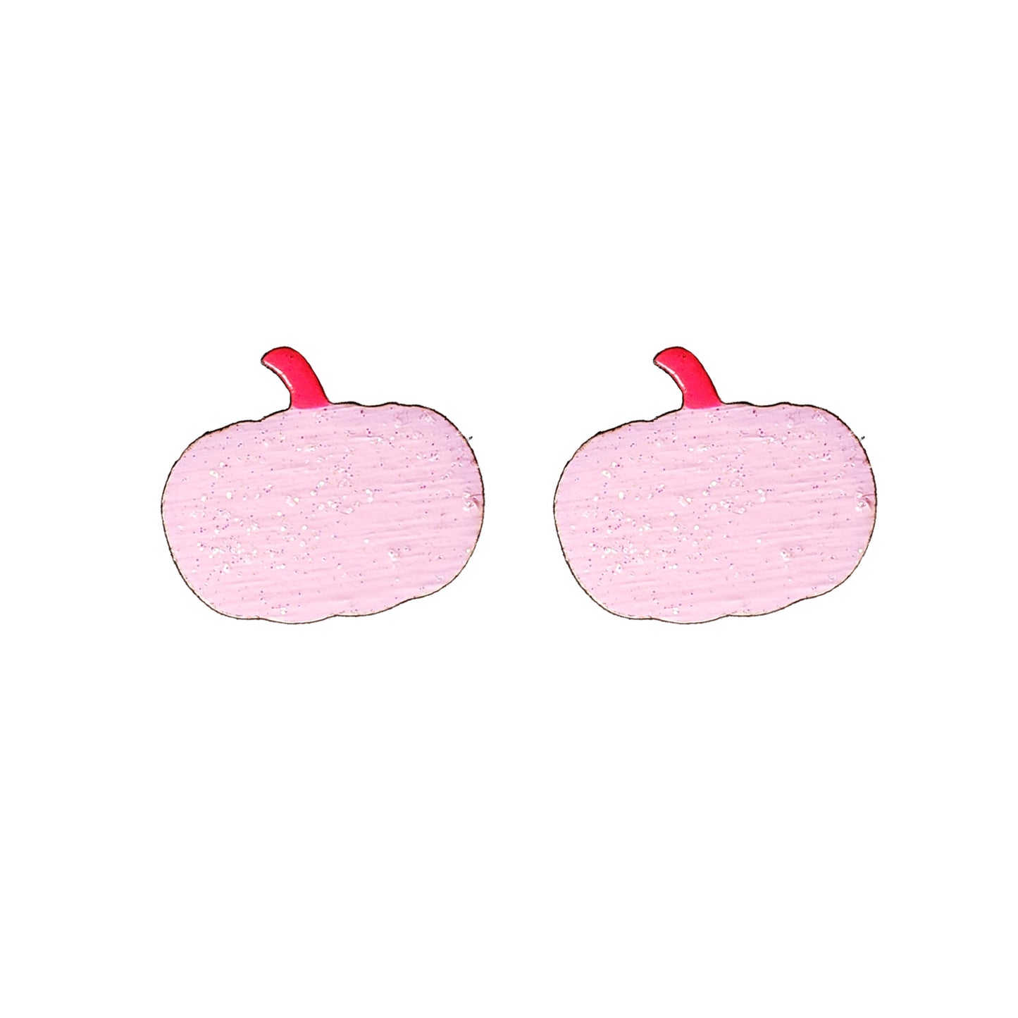Pink Pumpkin Stud Earrings